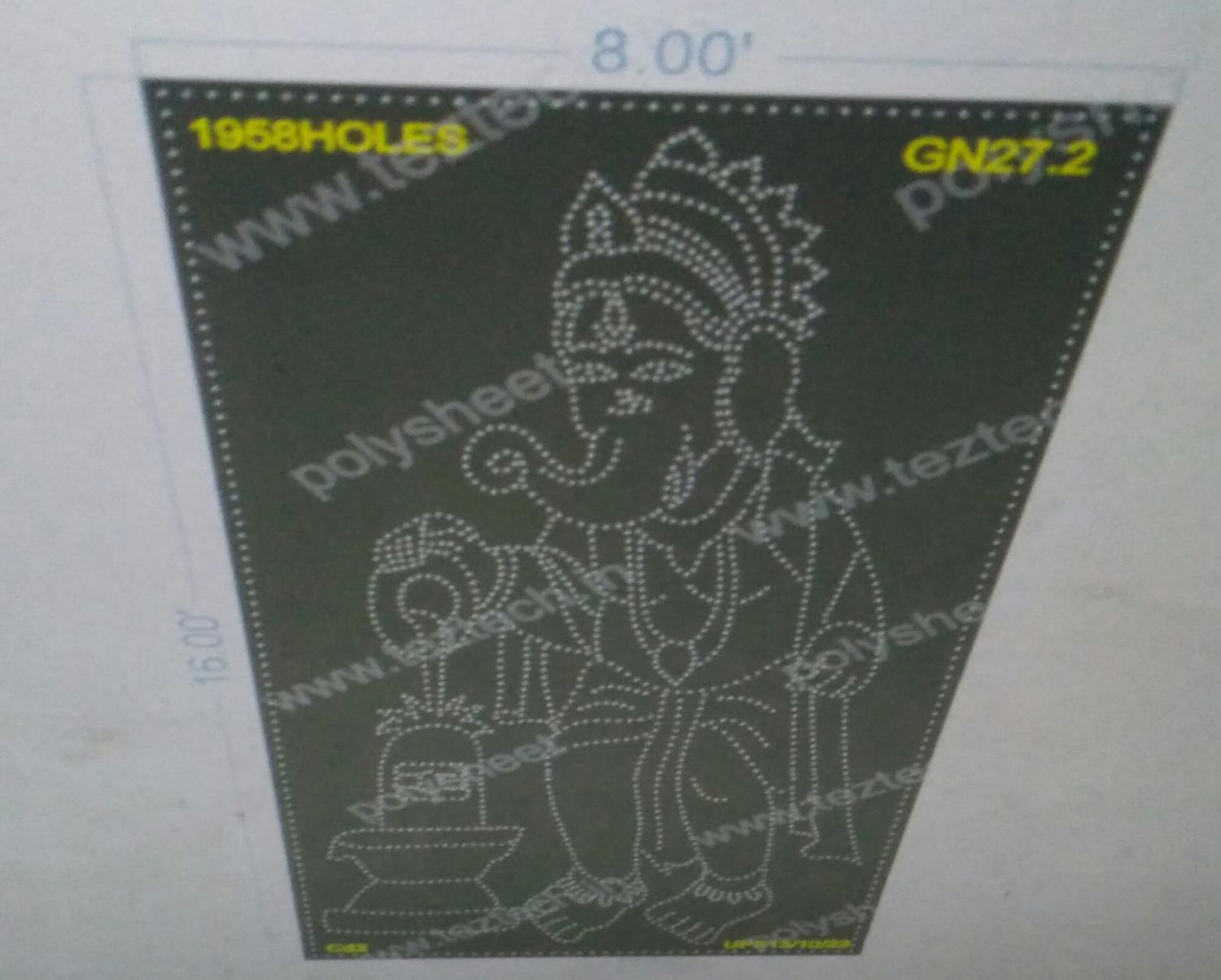 GN27.2 GANESHJI 16X8 FEET 1958 HOLES (4 PARTS)