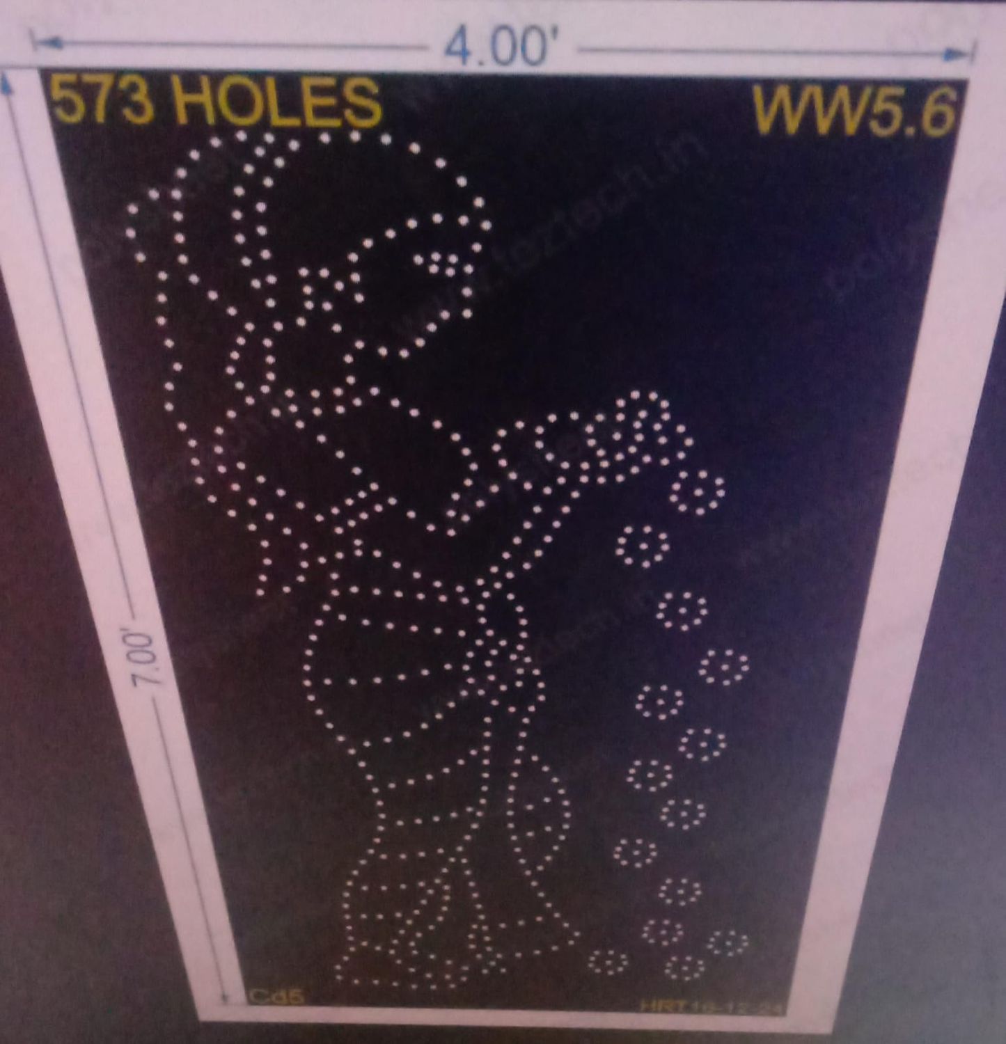 WW5.6 WELCOME WOMEN 7X4 FEET 573 HOLES