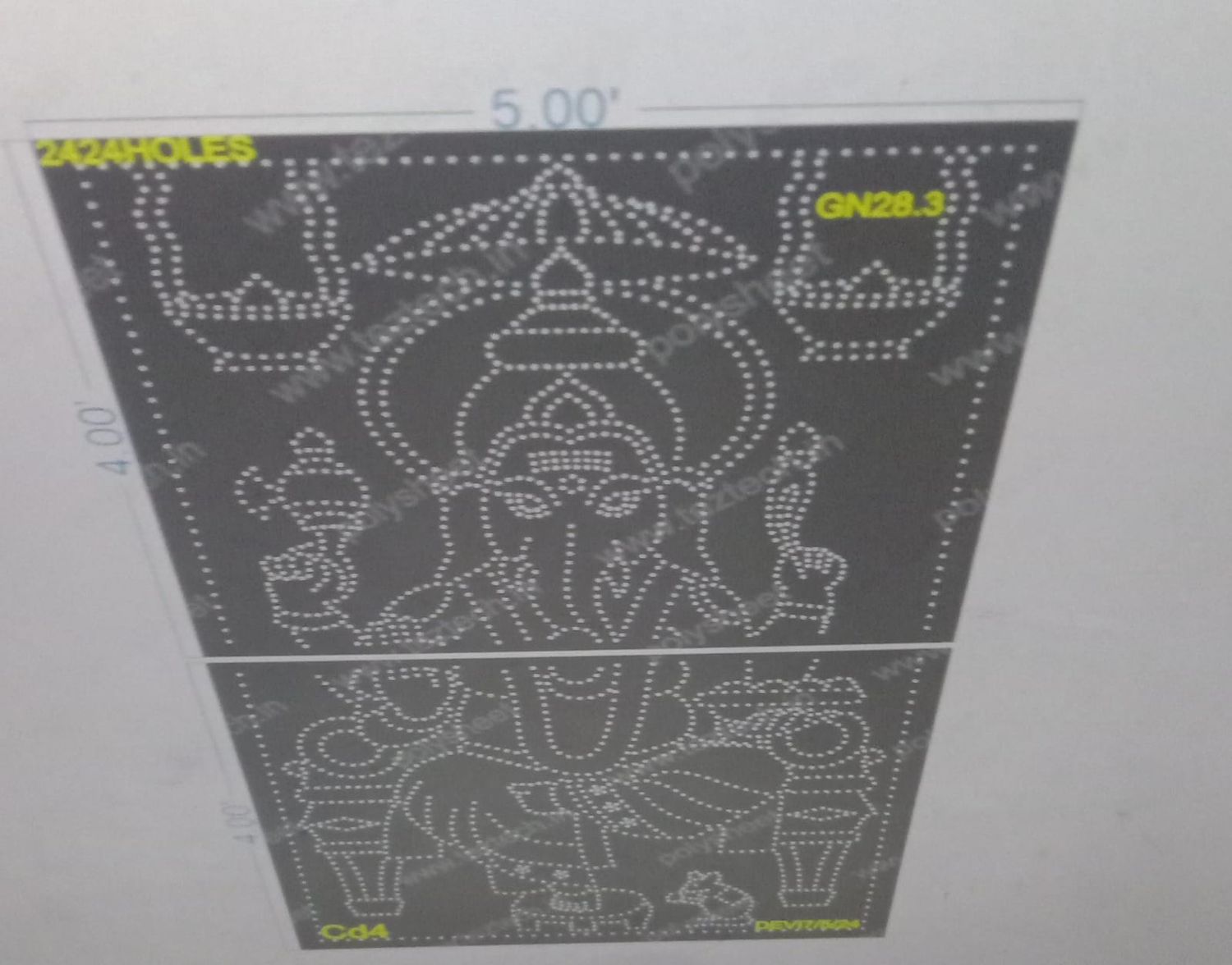 GN28.3 GANESHJI 8X5FEET 2424HOLES