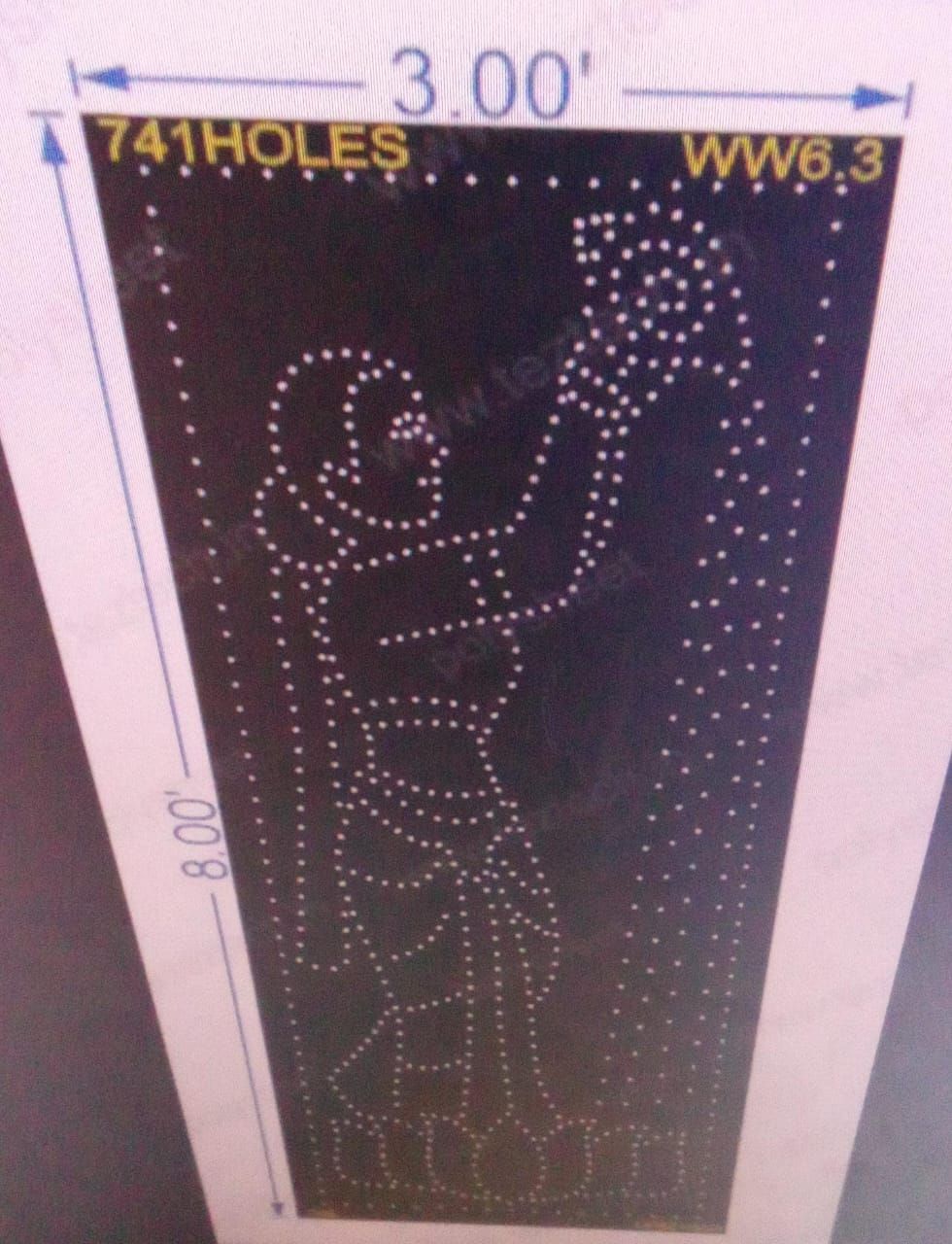 WW6.3 WELCOME WOMAN 8X3 FEET 741 HOLES
