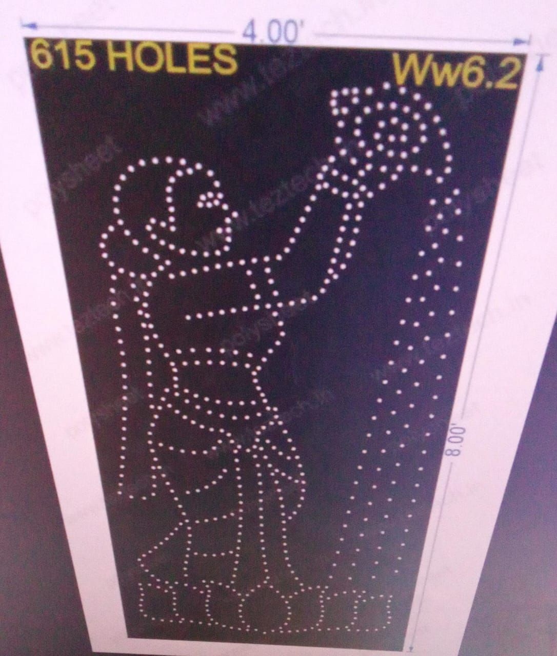 WW6.2 WELCOME WOMAN 8X4 615 HOLES