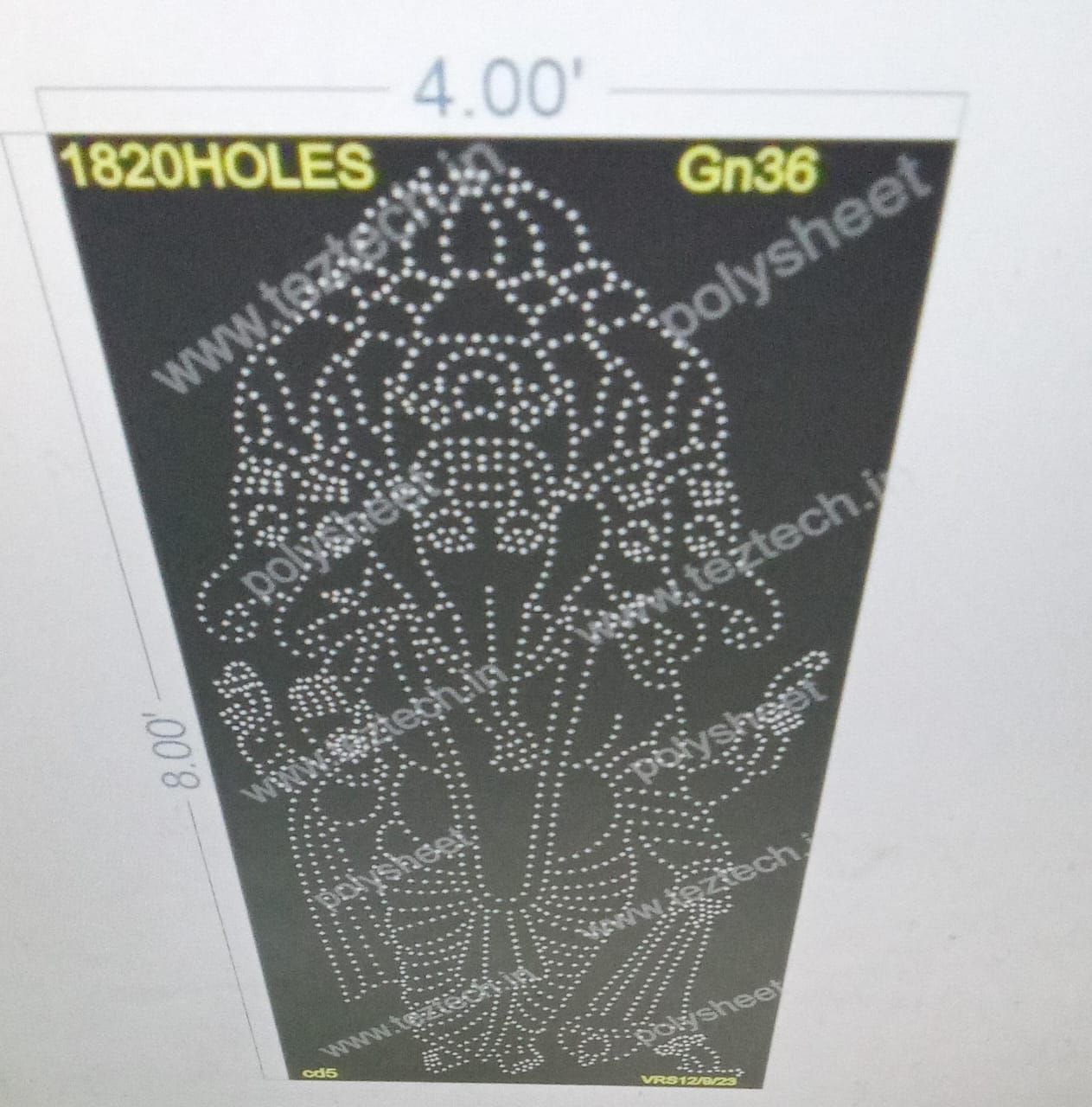GN36 GANESHJI 8X4 FEET 1820HOLES