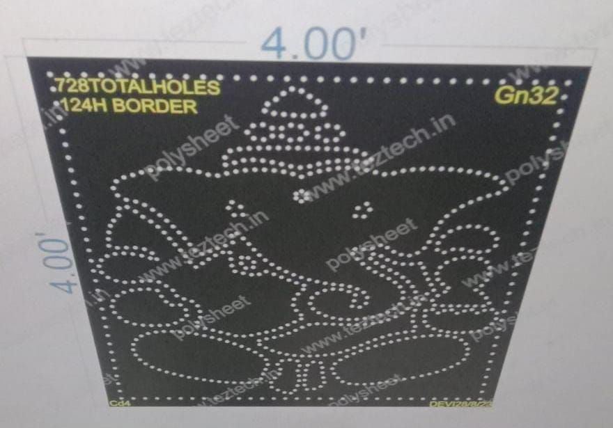 GN32 GANESHJI 4X4FEET 728HOLES
