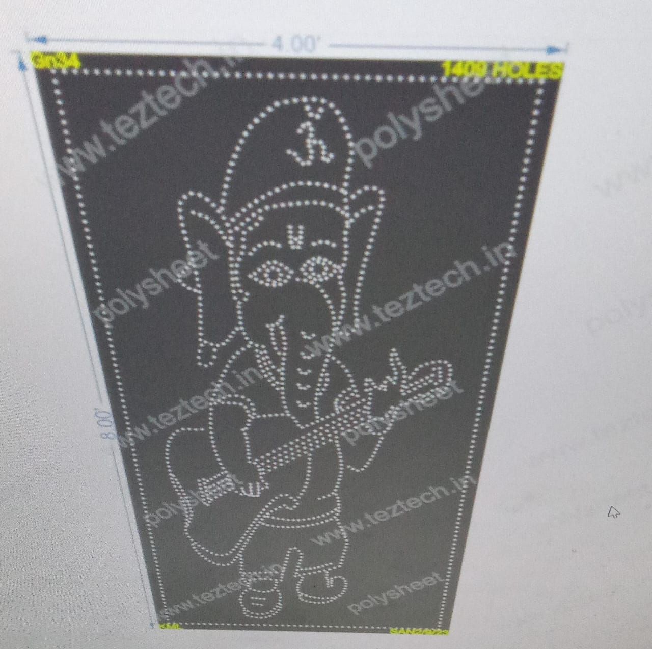 GN34 GANESHJI 8X4 FEET 1409 HOLES