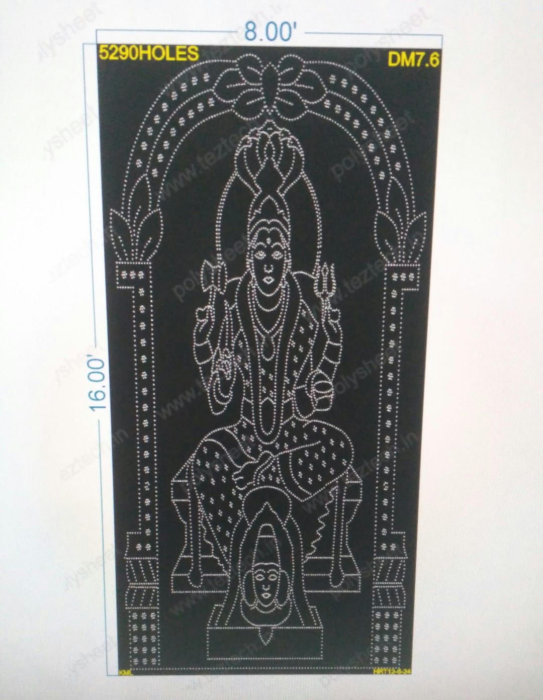DM7.6 DEVI MATA  16X8 5290 HOLES (4 PARTS)