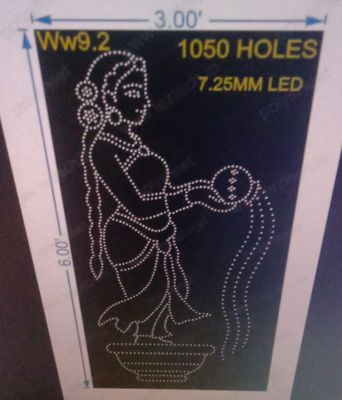 WW9.2 WELCOME WITH WOMAN 6X3FT 1050 HOLES