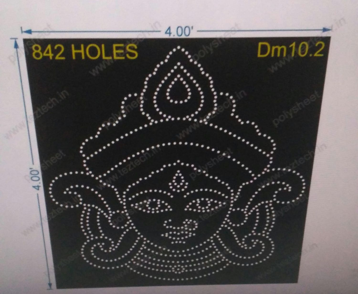 DM10.2 DURGA MATA 4X4FT 842 HOLES