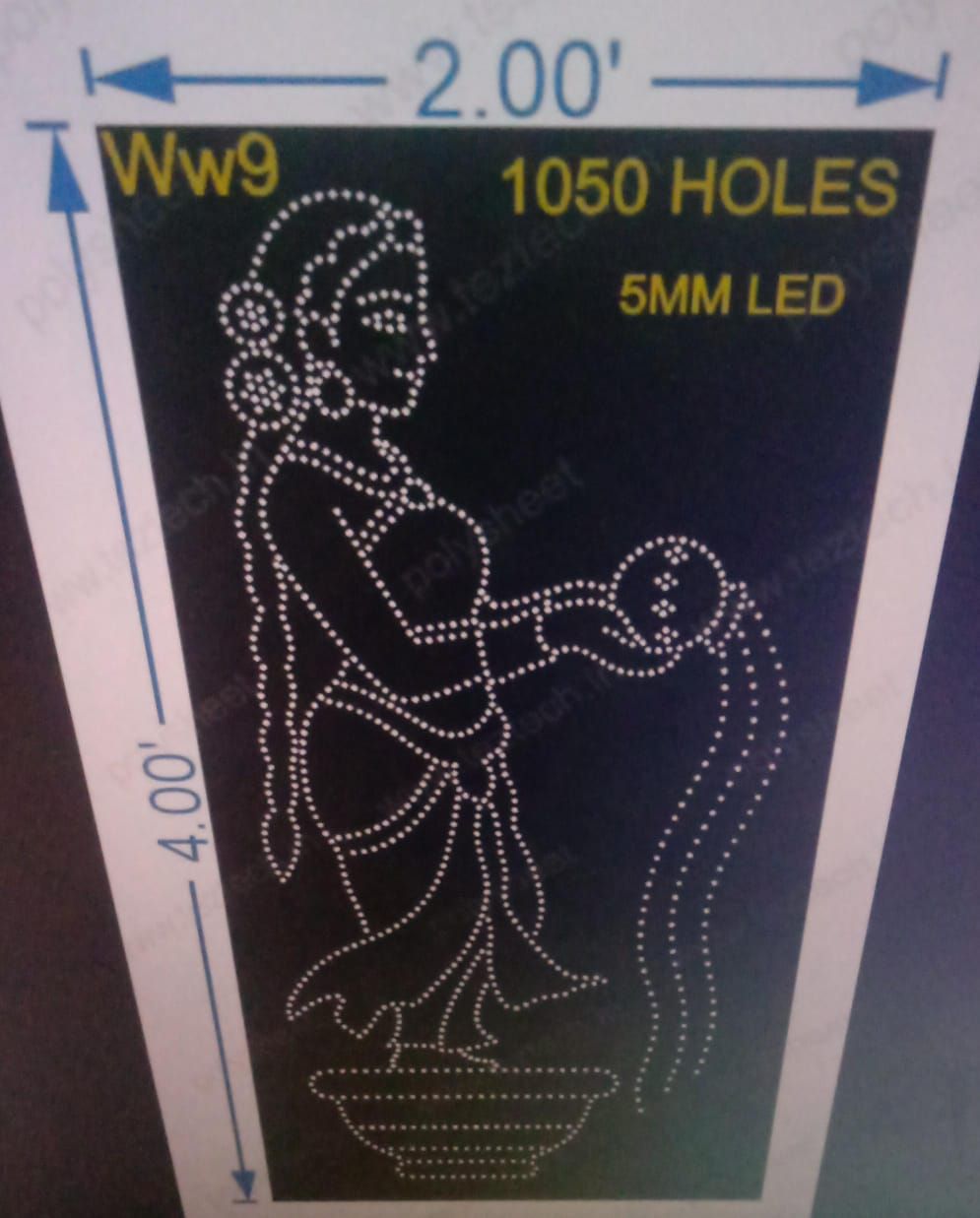 WW9 WELCOME WITH WOMAN 4X2FT 1050 HOLES