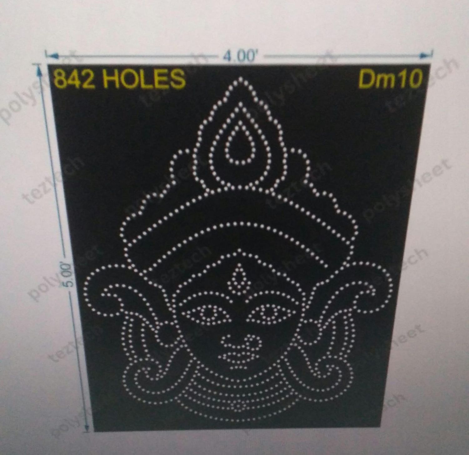 DM10 DURGA MATA  5X4FT 842 HOLES