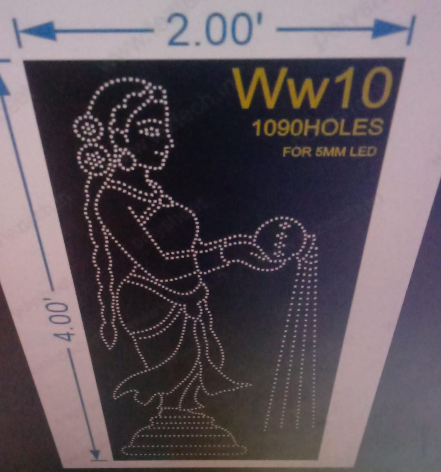 WW10 WELCOME WITH WOMAN 2x4FT 1090 HOLES
