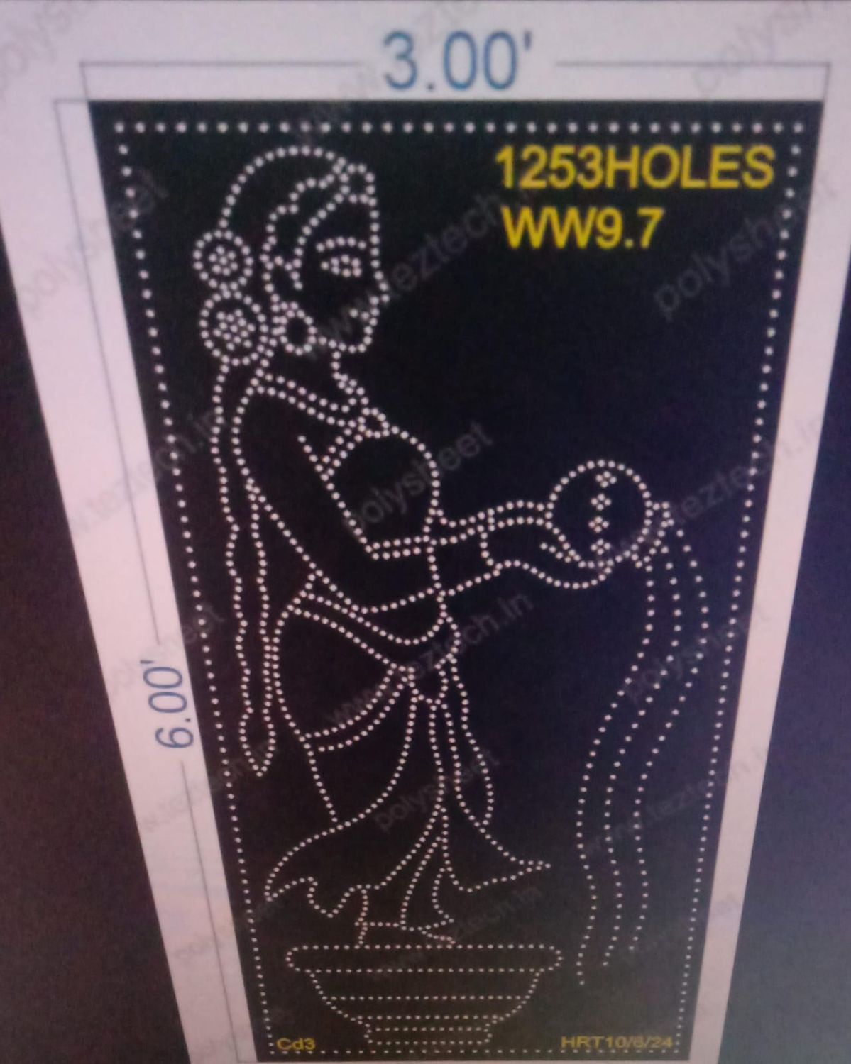 WW9. 7 WELCOME WITH WOMAN 6X3FT 1253HOLES