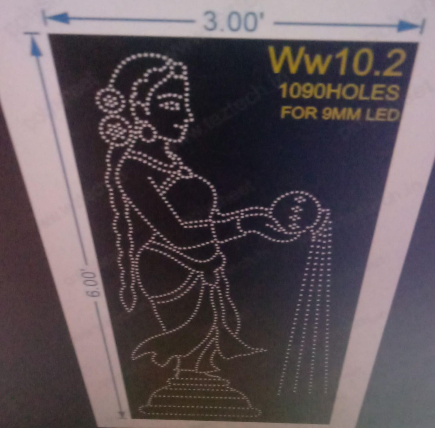 WW10.2 WELCOME WITH WOMAN 3x6 FT 1090 HOLES