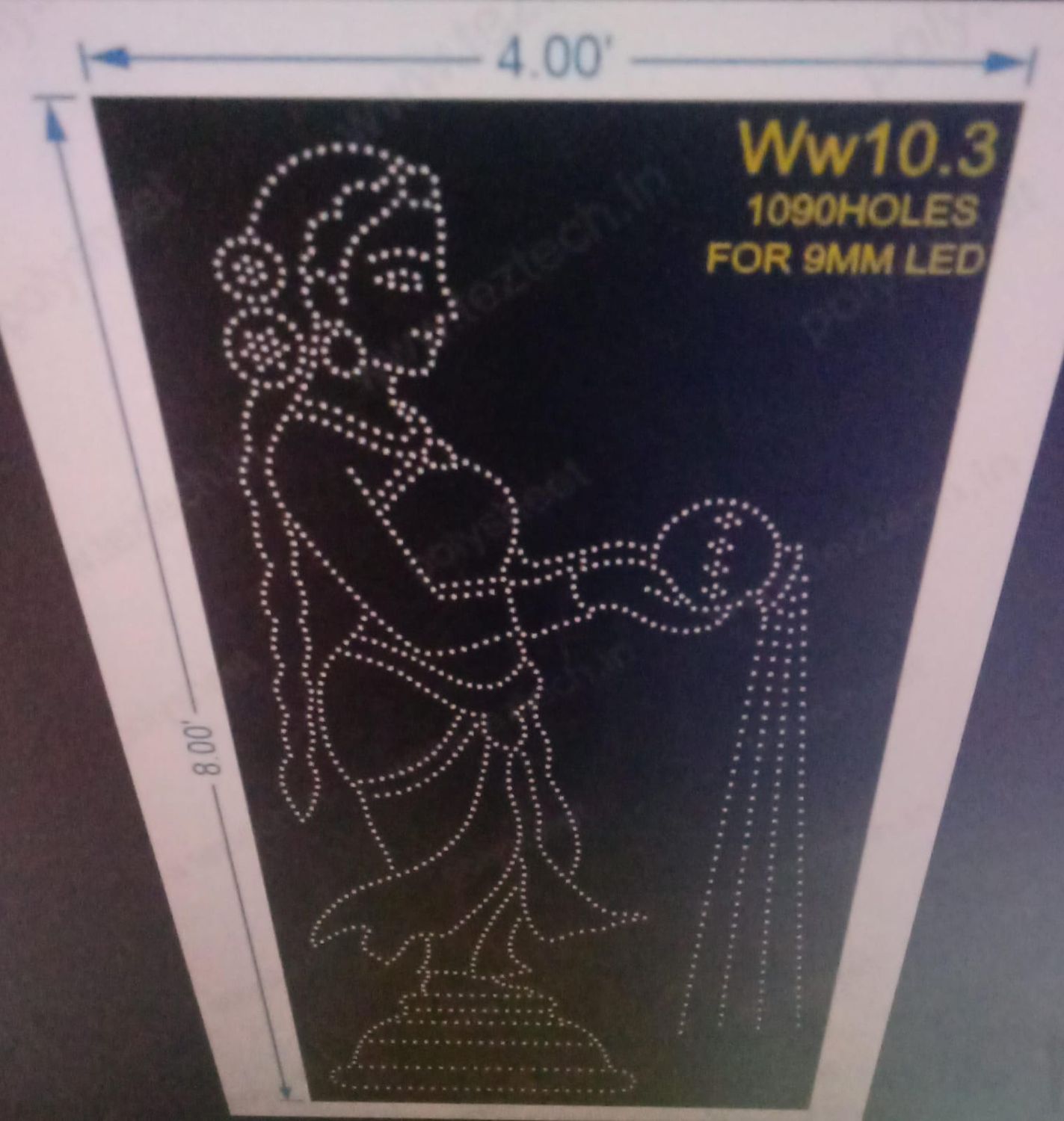 WW10.3 WELCOME WITH WOMAN 4x8 FT 1090 HOLES