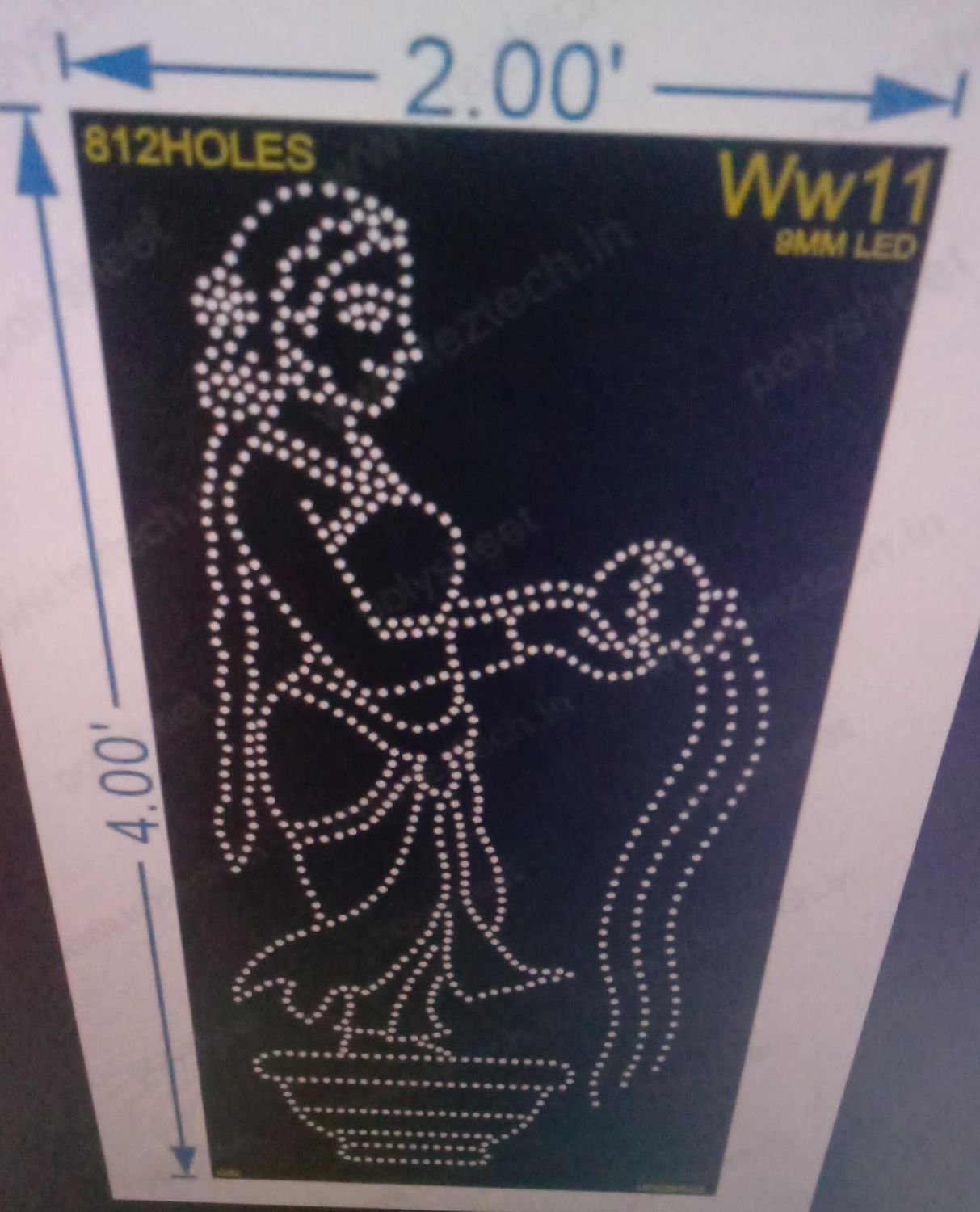 WW11 WELCOME WITH WOMAN 4X2FT 812 HOLES