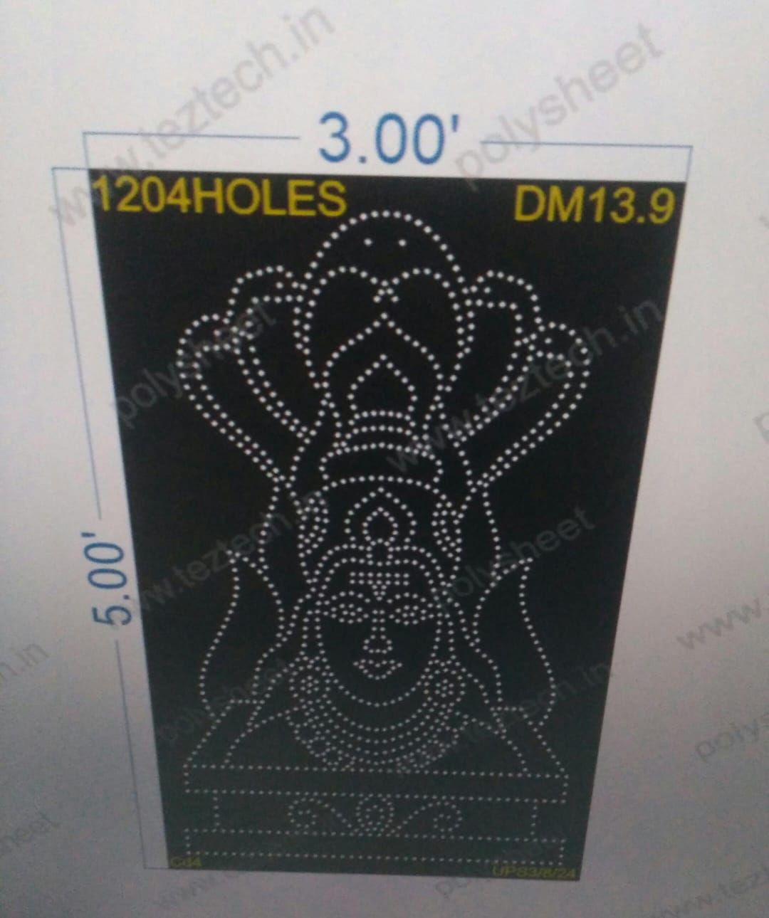 DM13.9 DEVI MATA 5X3 FEET 1204 HOLES