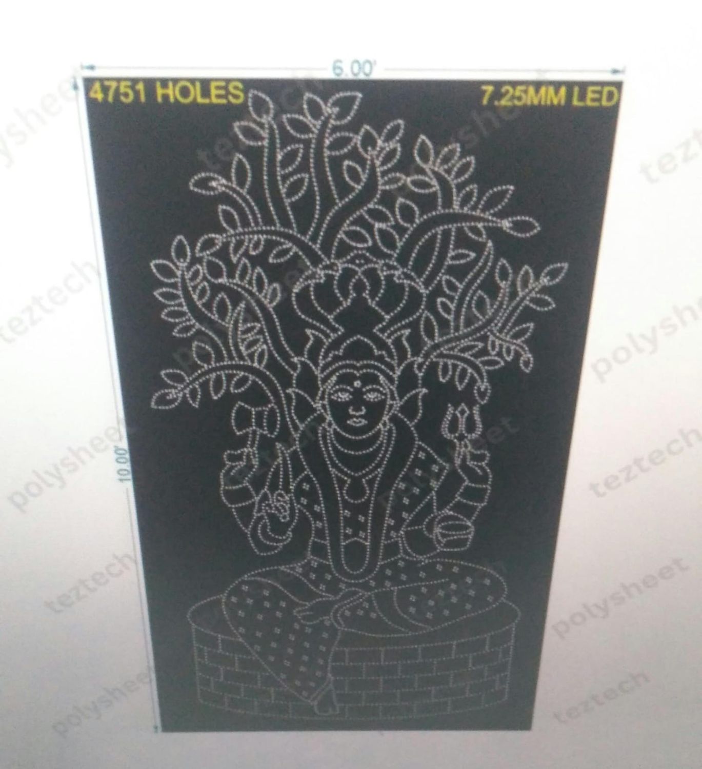 DM14  DEVI MATA  10X6 FEET  4751 HOLES   3 PARTS