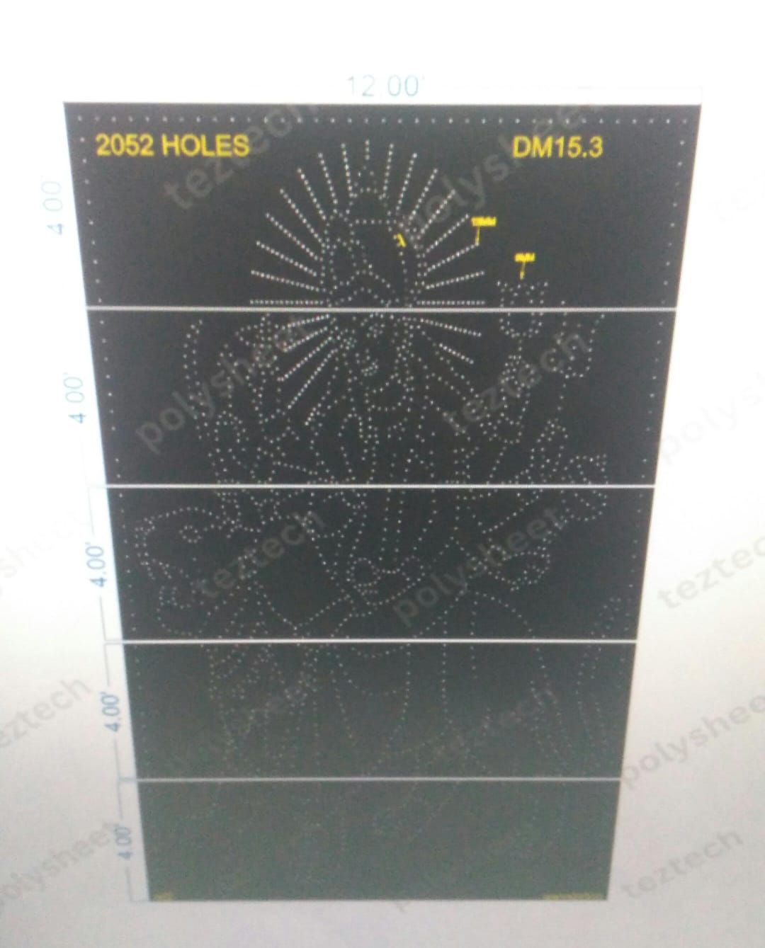 DM15.3  DEVI MATA 20x12FEET 2052HOLES IN 5PARTS