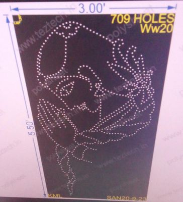 WW20 women with welcome 5.5X3ft , 709HOLES