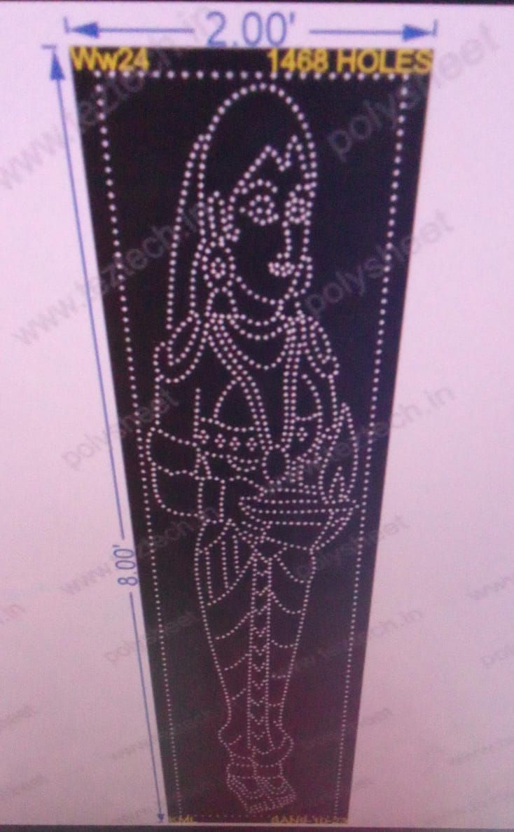 WW24 WOMEN WITH FLOWER 2x8fFEET 1468HOLES