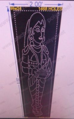 WW24 WOMEN WITH FLOWER 2x8fFEET 1468HOLES