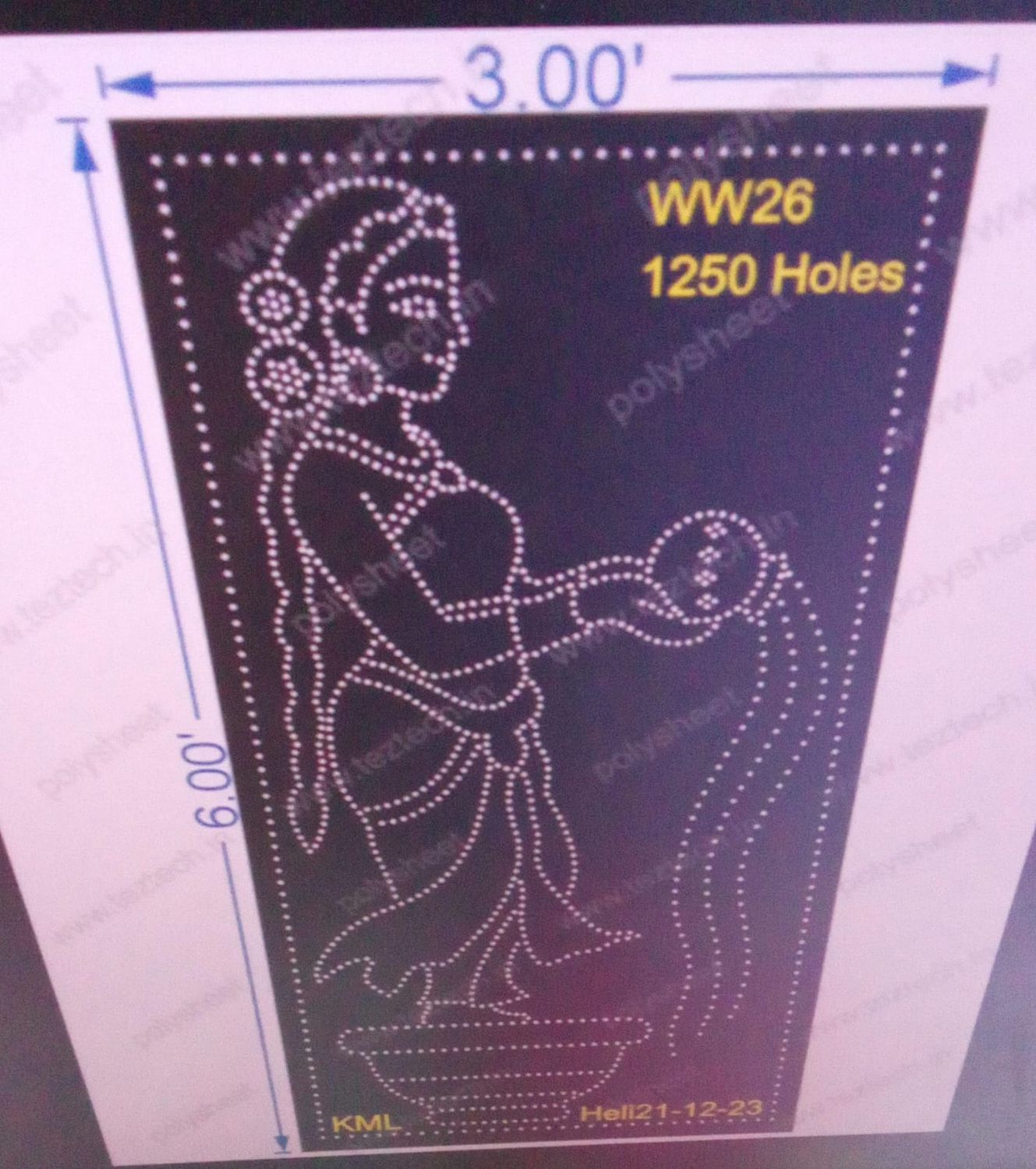 WW26 WOMEN WITH WATER 6X3FEET 1250HOLES