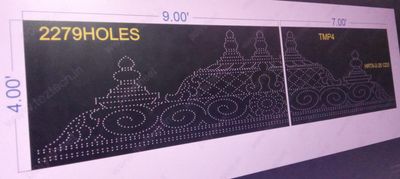 TMP4 TEMPLE 4X16  FEET 2279 HOLES (2 PARTS )