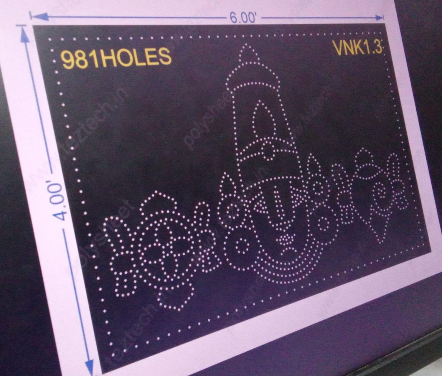 VNK1.3 VENKATESWARA  4X6 FEET 981 HOLES