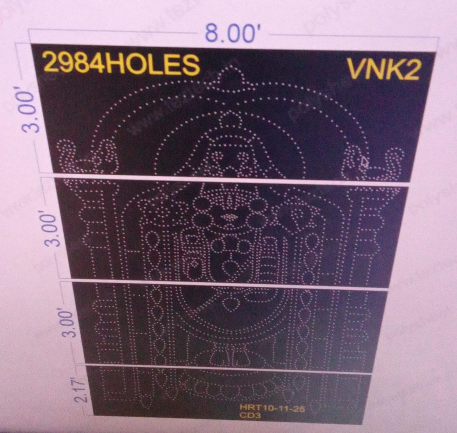 VNK2 VENKATESWARA  11.17X8 FEET  2984  HOLES