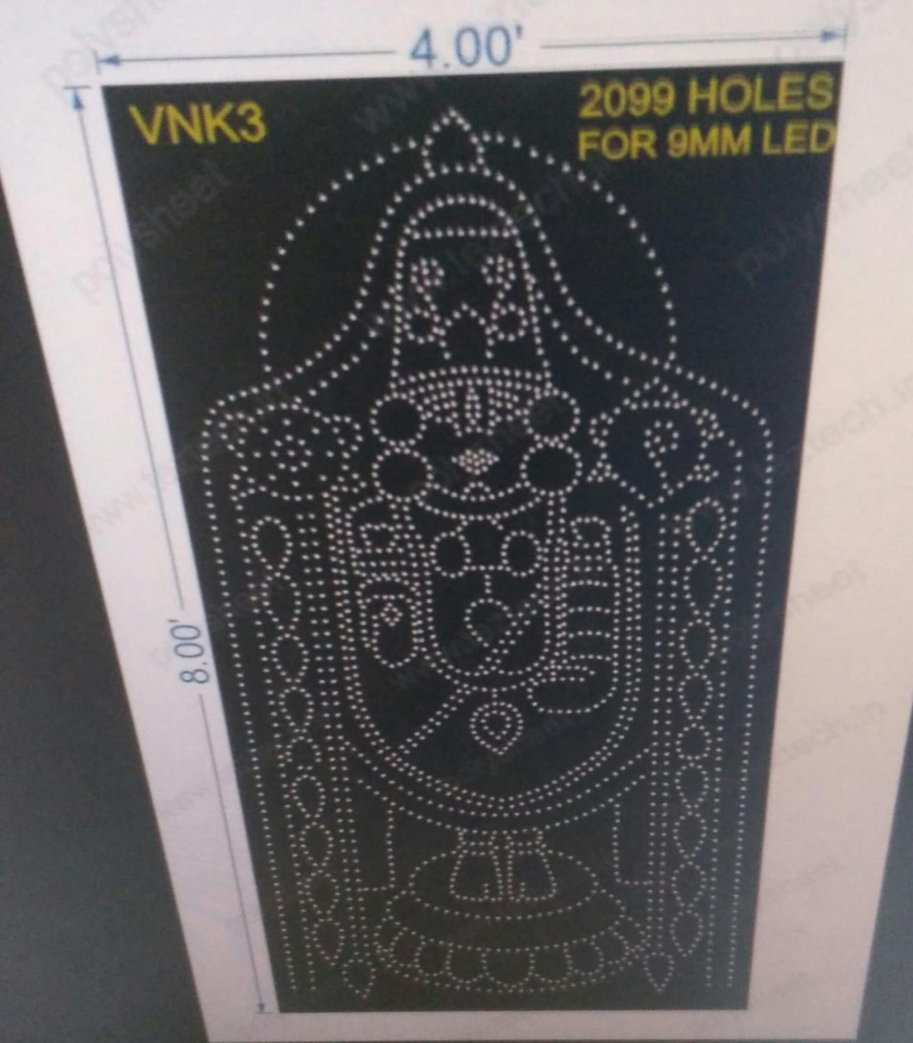VNK3 VENKATESWARA  8X4 FEET  2099  HOLES