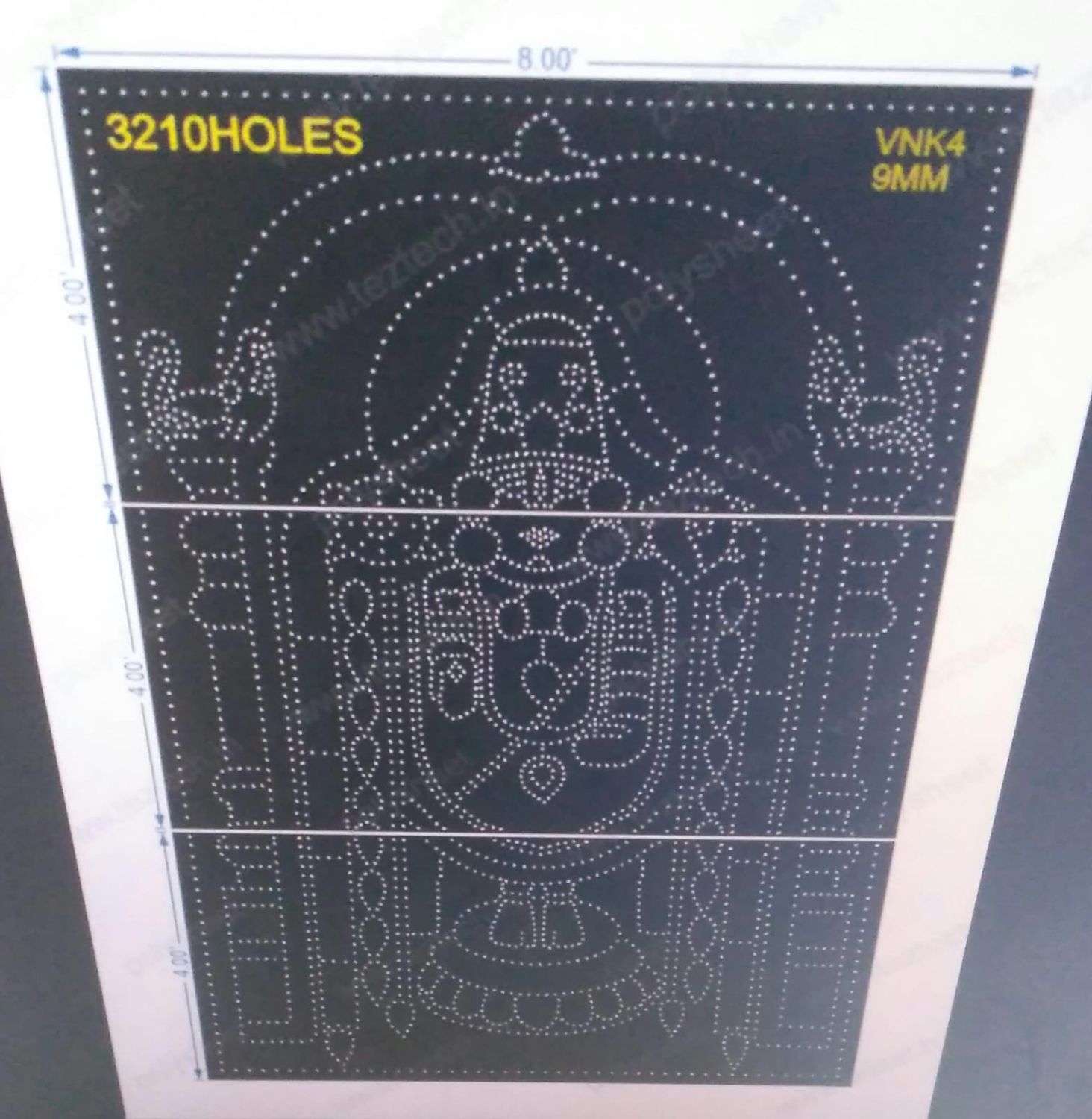 VNK4 VENKATESWARA  12X8 FEET 3210 HOLES