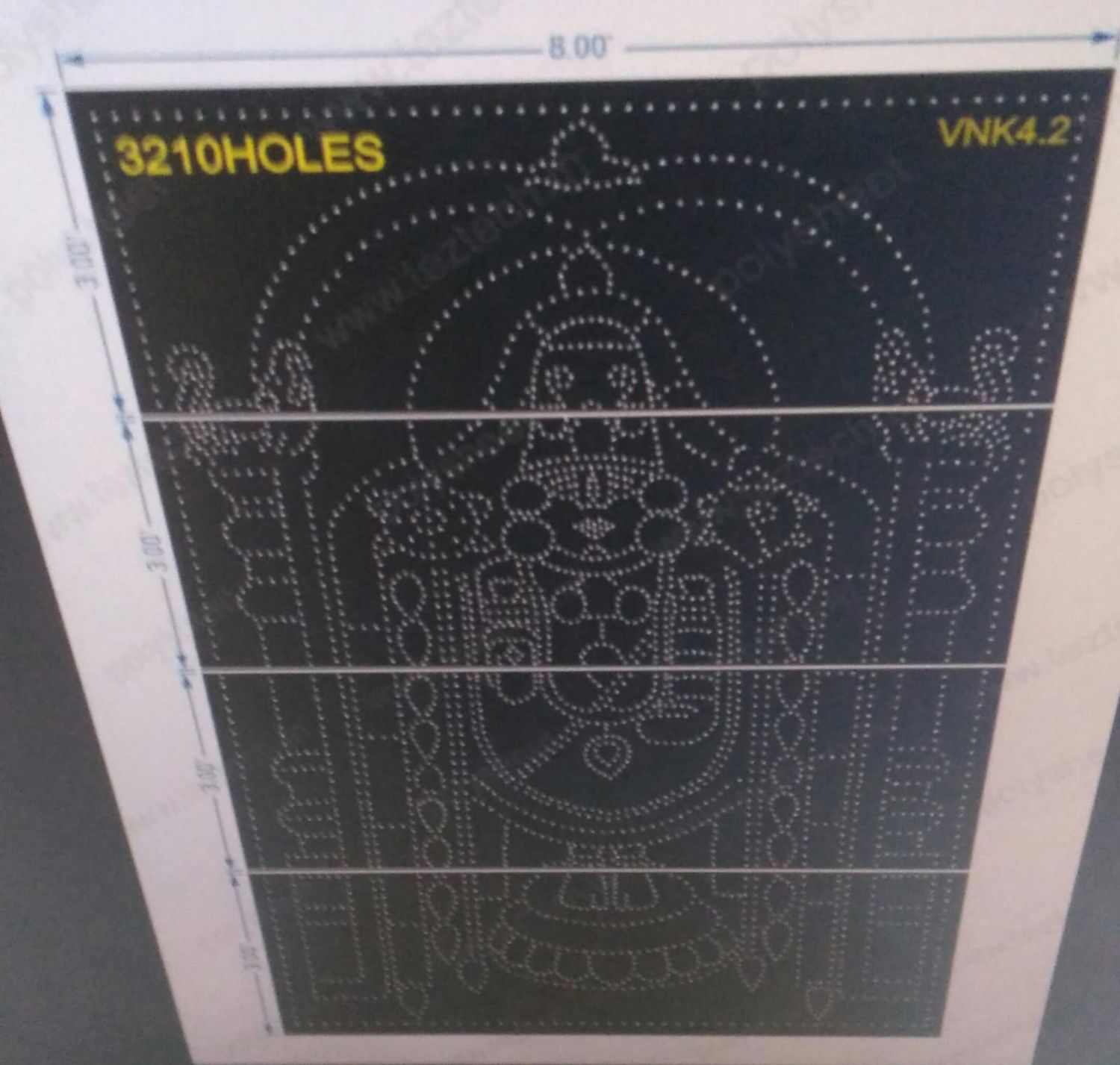 VNK4.2 VENKATESWARA  12X8 FEET 3210 HOLES 4 PARTS