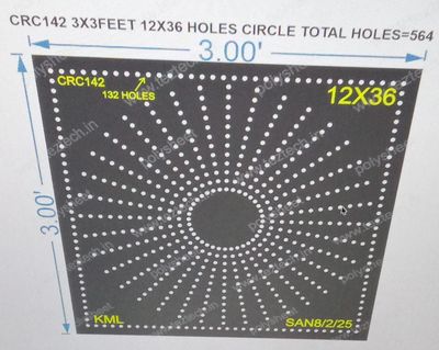 CRC142 CIRCLE WITH BORDER 1 PART 3X3 FEET 564 HOLES