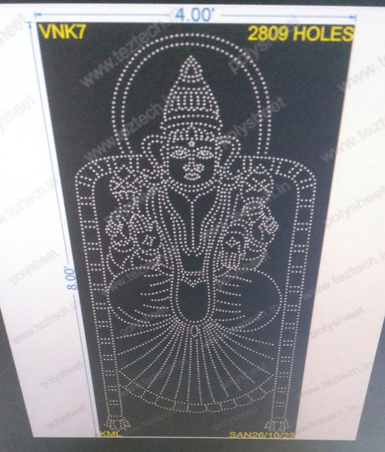 VNK7 VENKATESWARA  8X4 FEET 2809HOLES
