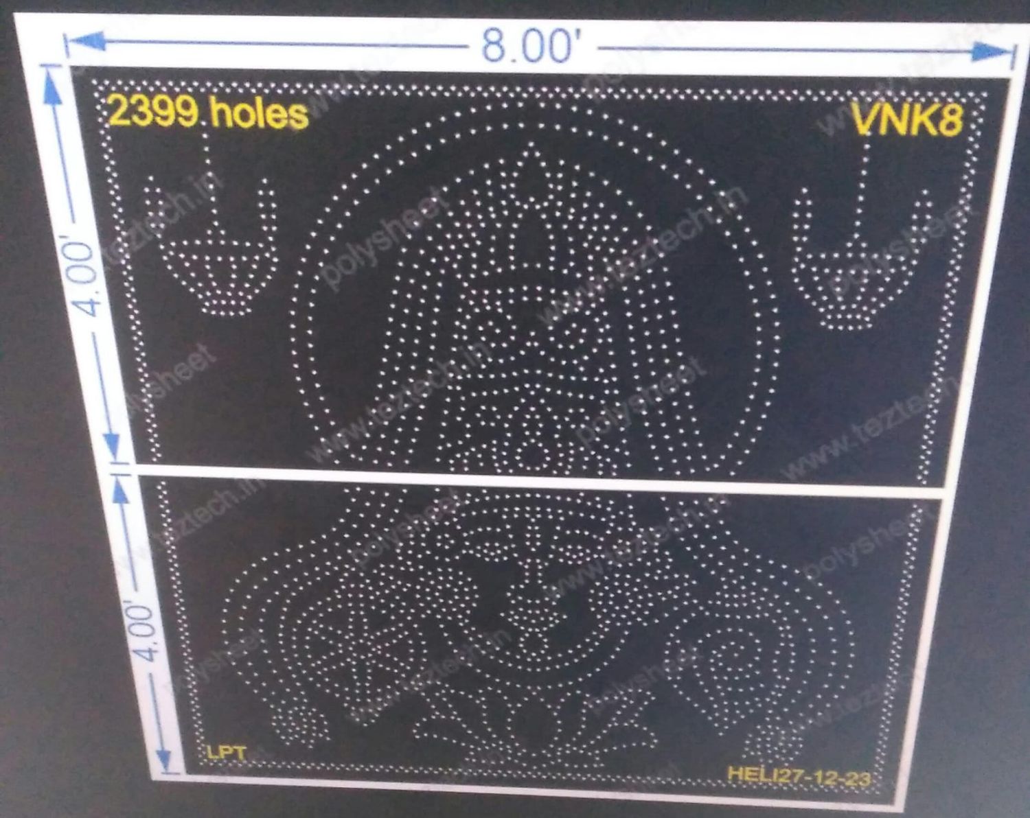 VNK8 VENKATESWARA  8X8 FEET 2399HOLES