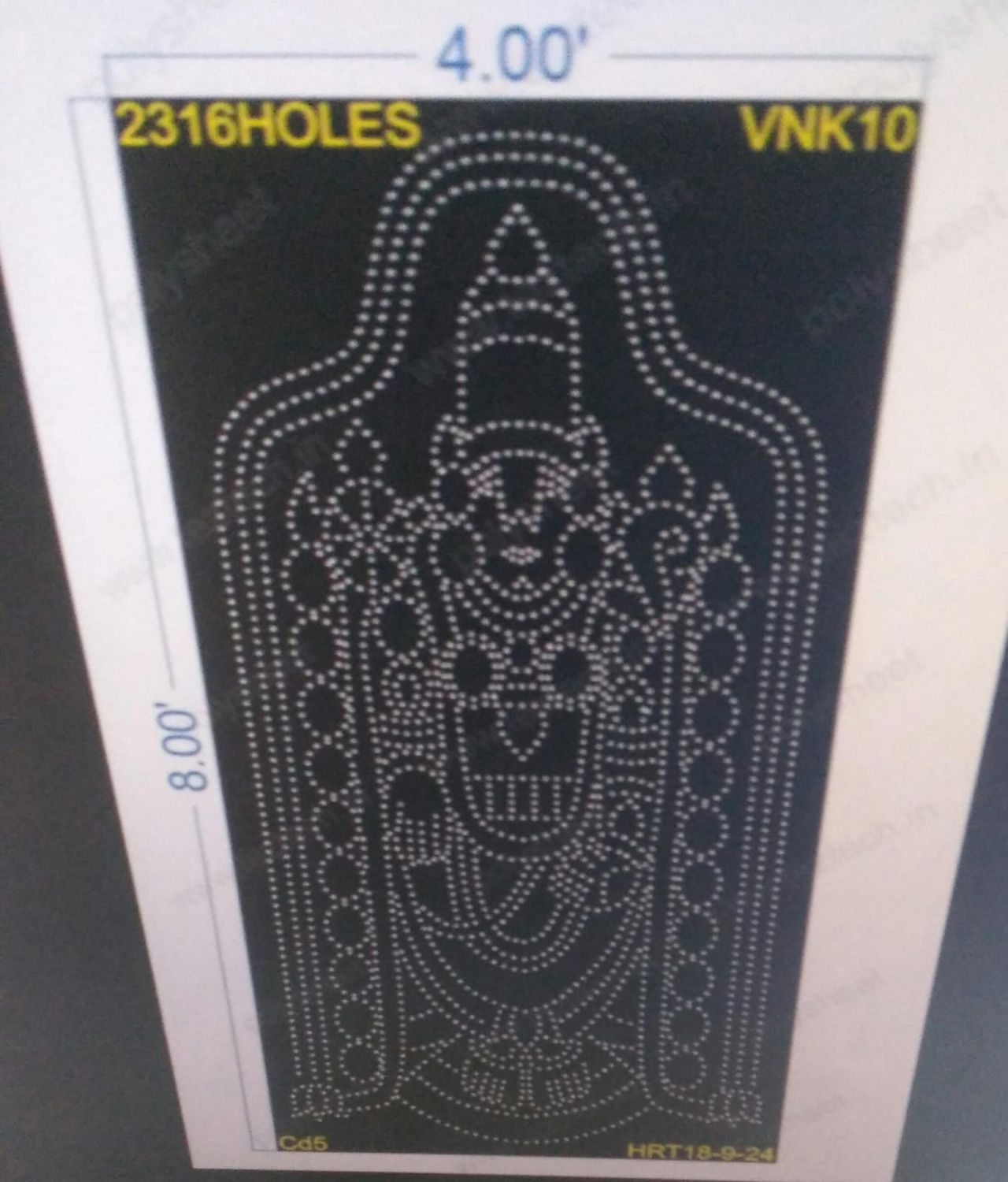 VNK10  VENKATESWARA  8X4 FEET 2316HOLES