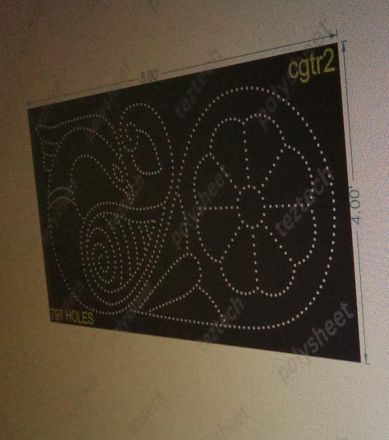 CGTR2 CURVE ROW  1 PART 4X8 FEET 797 HOLES