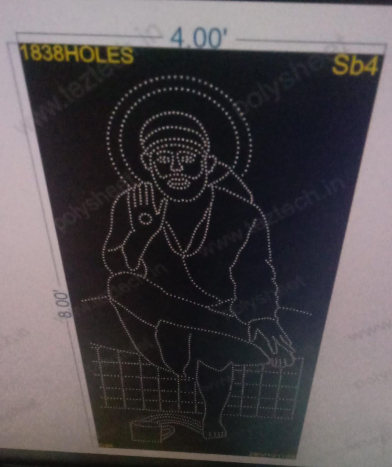 SB4 SAI BABA 8X4FEET 1838HOLES
