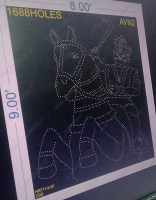 AYN2  AYYANAR GOD 8X9FEET 1688 HOLES  (3PARTS)