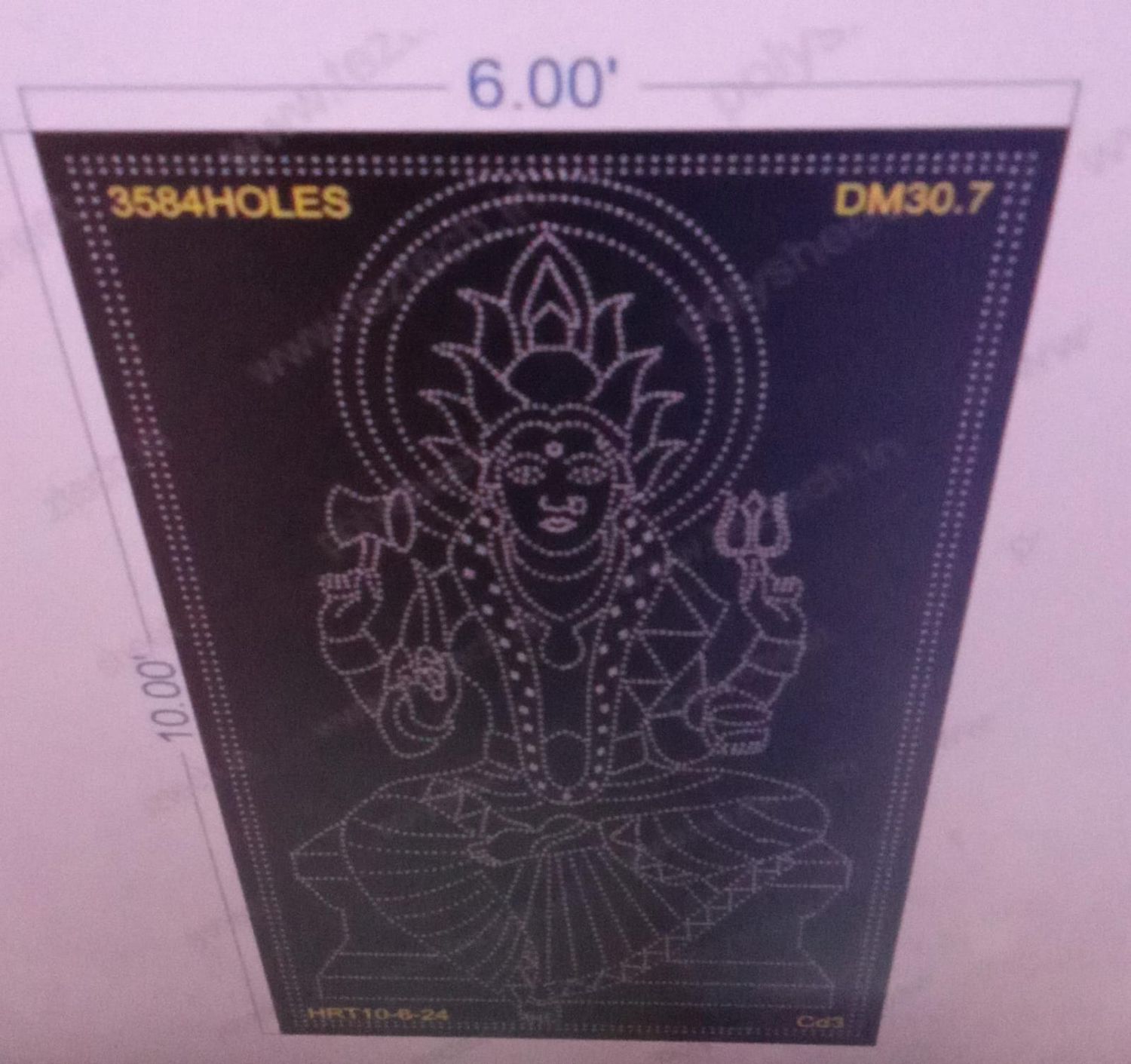 DM30.7 DEVI MATA  6X10FEET 3584 HOLES (3 PARTS)