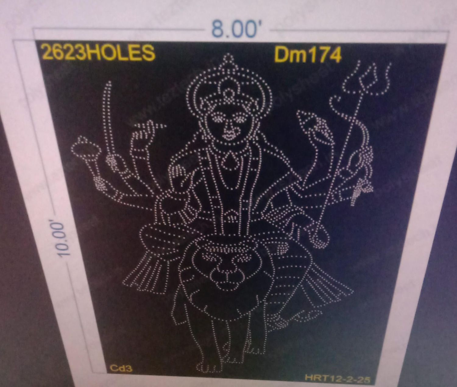 DM174  DEVI MATA  10X8FEET 2623 HOLES (3 PARTS)