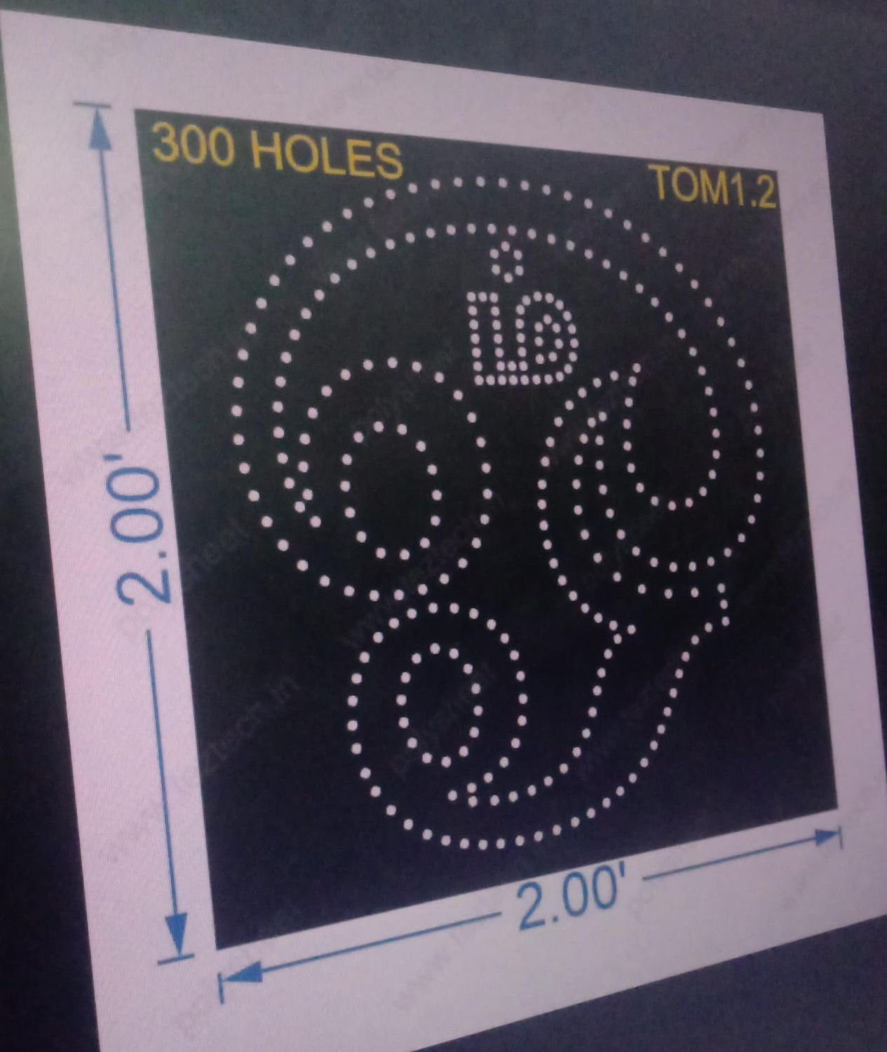 TOM1.2 TAMIL OM 2X2 FEET  300 HOLES