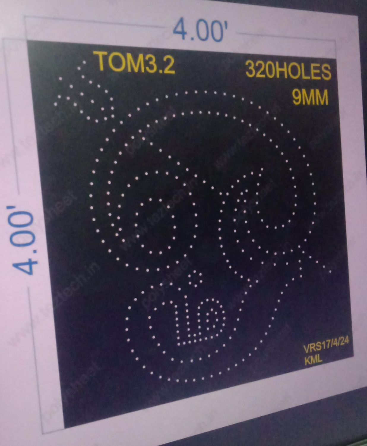 TOM3.2 TOM 4X4 FEET 320 HOLES
