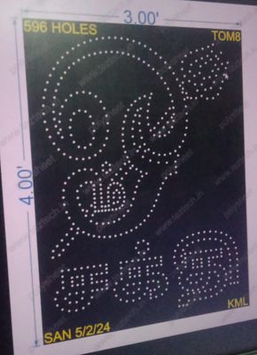 TOM8 TAMIL OM 4X3 FEET 596HOLES