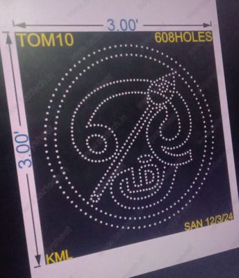 TOM10 TAMIL OM 3X3 FEET 608HOLES