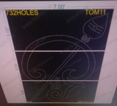 TOM11 TAMIL OM 9X7 FEET 732 HOLES