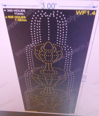 WF1.4 WATER FOUNTAIN 3X6 FT TOTAL HOLES= 968