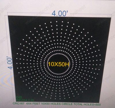 CRC167	4X4 FEET 10X50 HOLES CIRCLE TOTAL HOLES=500