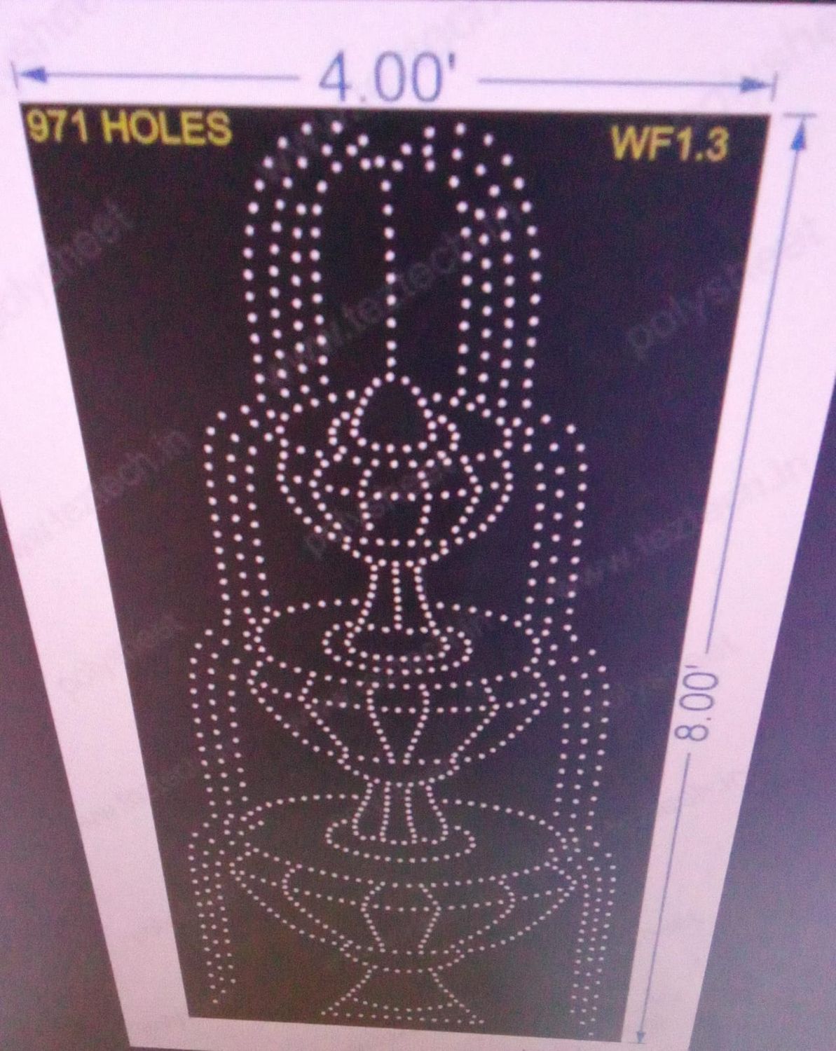 WF1.3 WATER FOUNTAIN 4X8 FT 971 HOLES