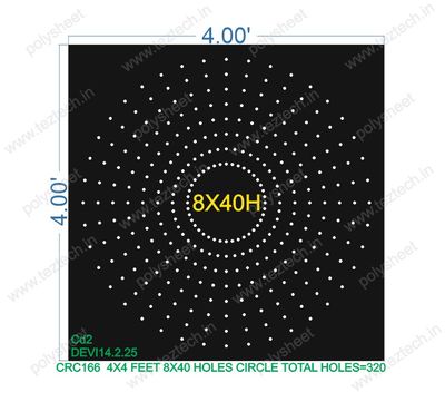 CRC166	4X4 FEET 8X40 HOLES CIRCLE TOTAL HOLES=320