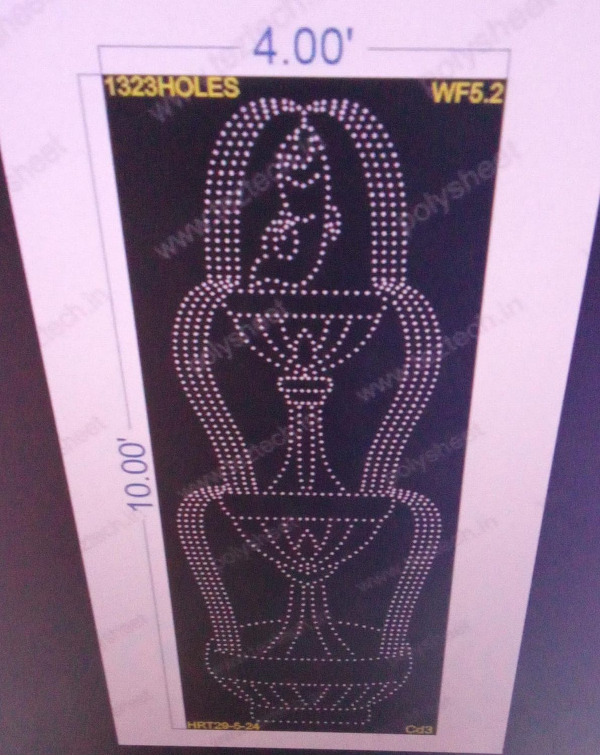 WF5.2  WATER FOUNTAIN 4X10 FEET 1323HOLES